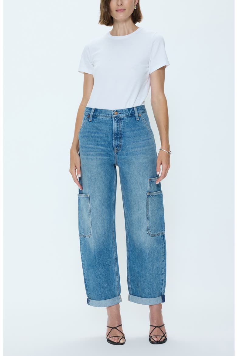 Sonny Ankle Straight Leg Cargo Jeans, Alternate, color, COASTAL FADE
