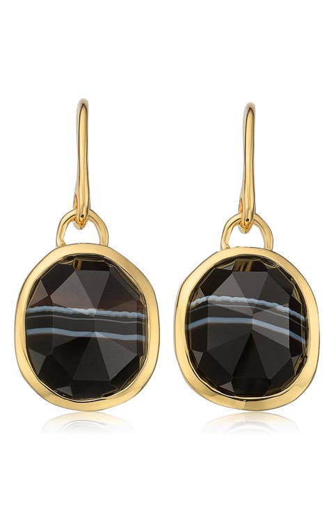 Siren Bezel Set Drop Earrings (Online Trunk Show)
