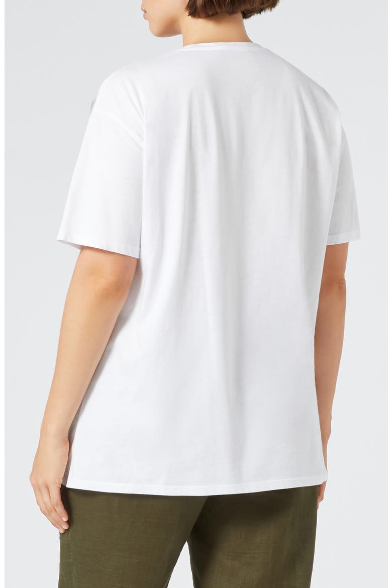 Perak Faux Gem Embellished Cotton T-Shirt, Alternate, color, OPTIC WHITE