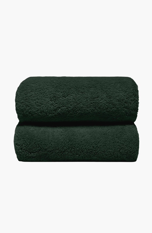 Italic Ultraplush Australian Cotton Bath Sheets In Green