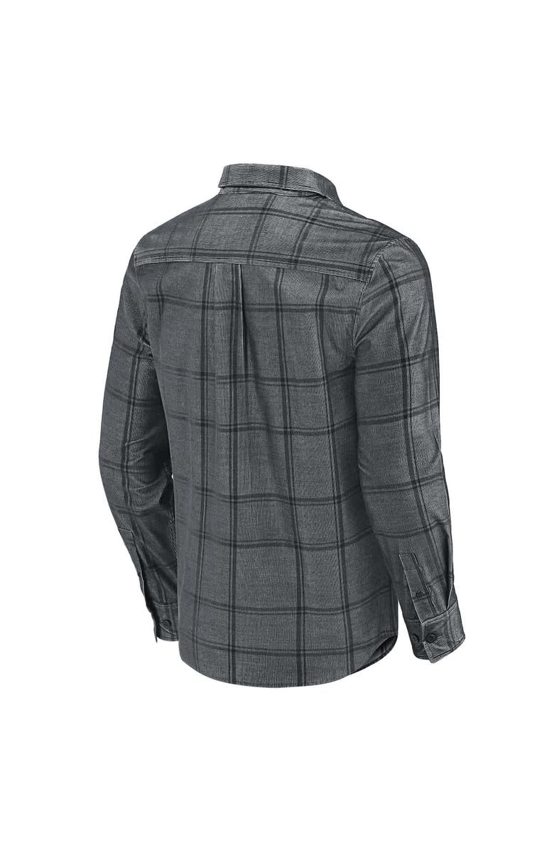 Darius Rucker Collection by Fanatics Men's Darius Rucker Collection by Fanatics Gray New York Mets Thin Wale Corduroy Plaid Button Up Shirt, Alternate, color, Gray