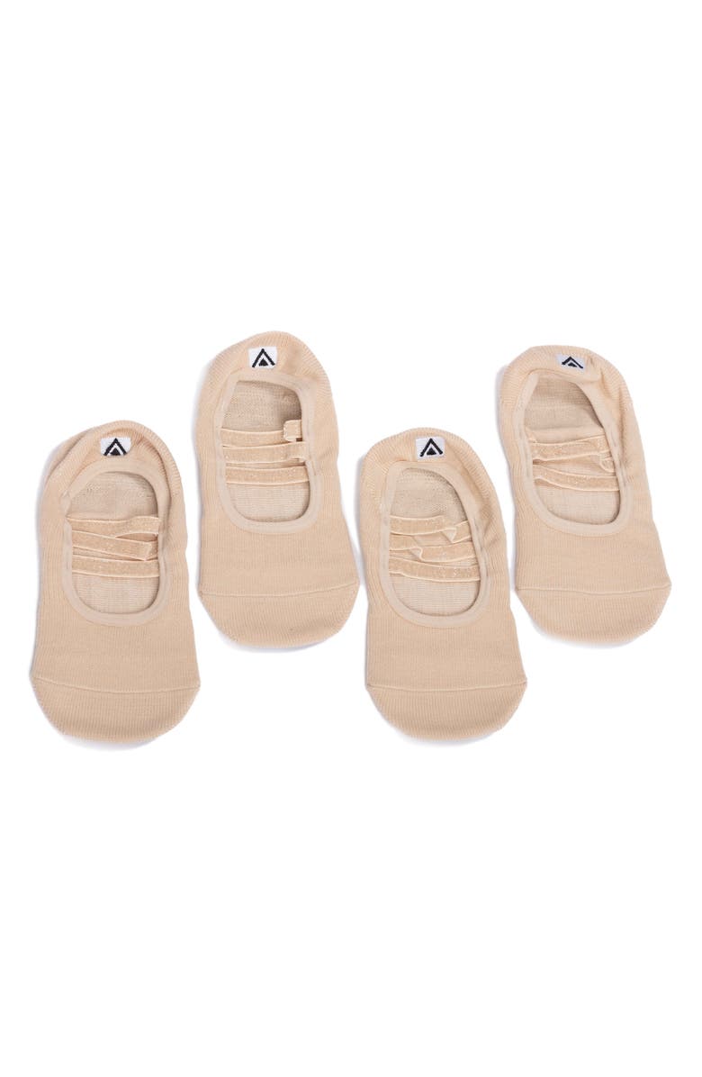 Arebesk Sparkle 2-Pack Cotton Blend Nonslip No-Show Socks, Alternate, color, Gold