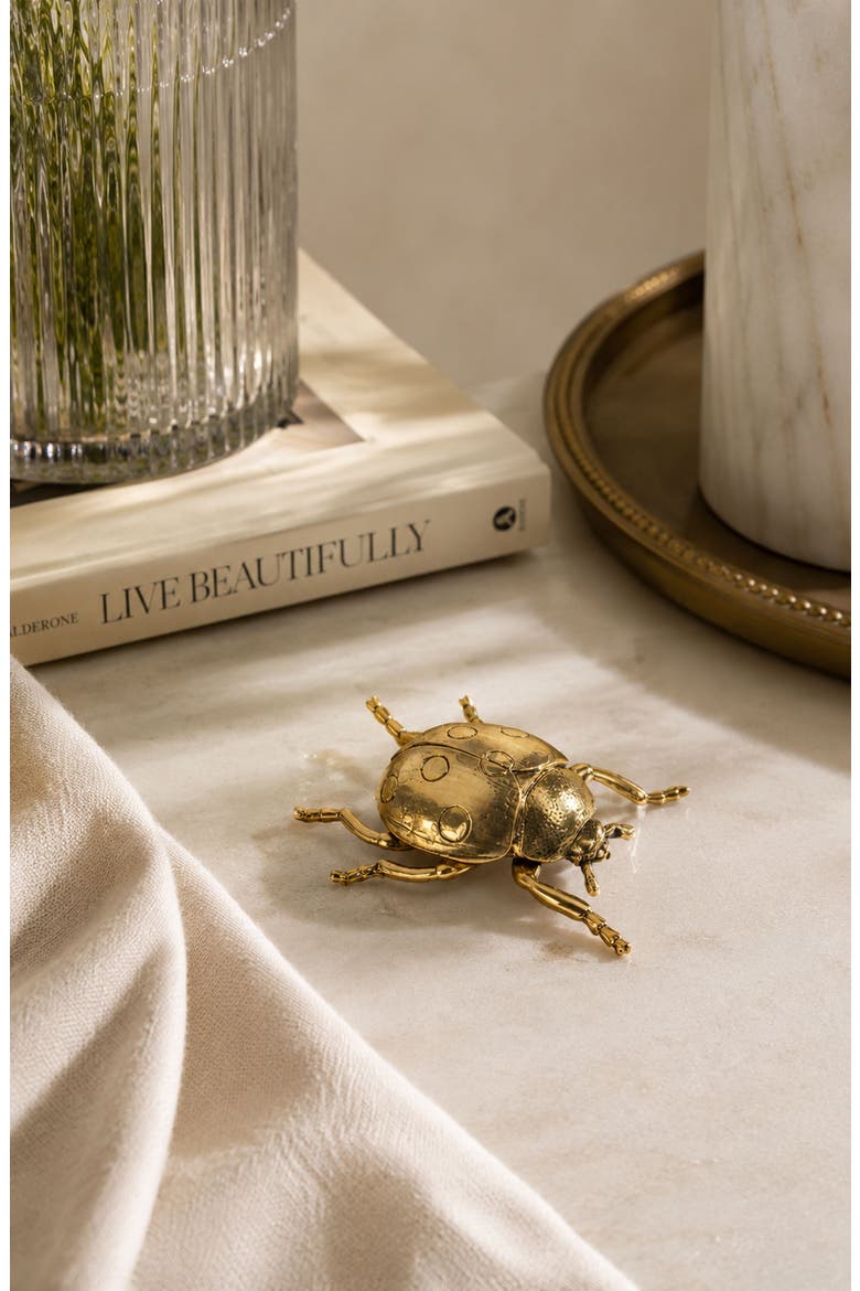 Decorative Ladybug Figurine, Alternate, color, GOLD