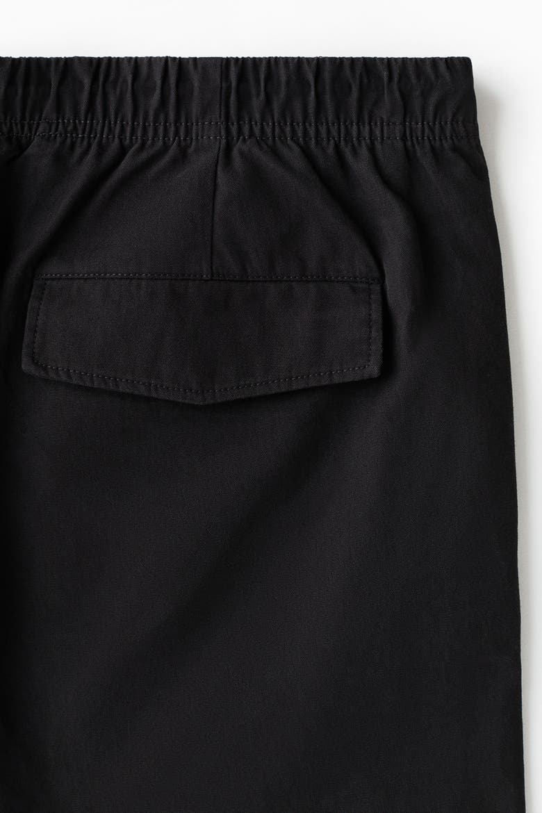 Relaxed Fit Twisted Trousers, Alternate, color, Black