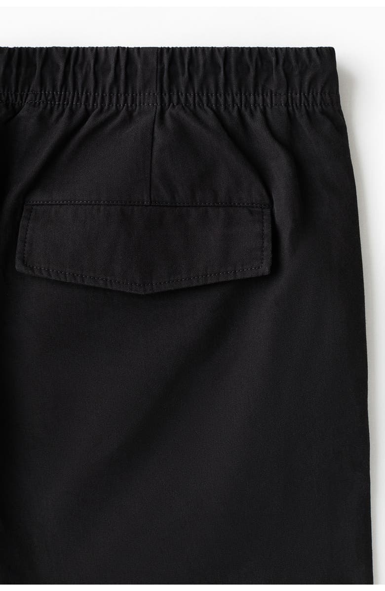 H&M Relaxed Fit Twisted Trousers, Alternate, color, Black