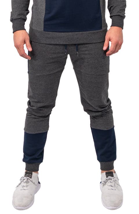 Colorblock Stretch Cotton Joggers
