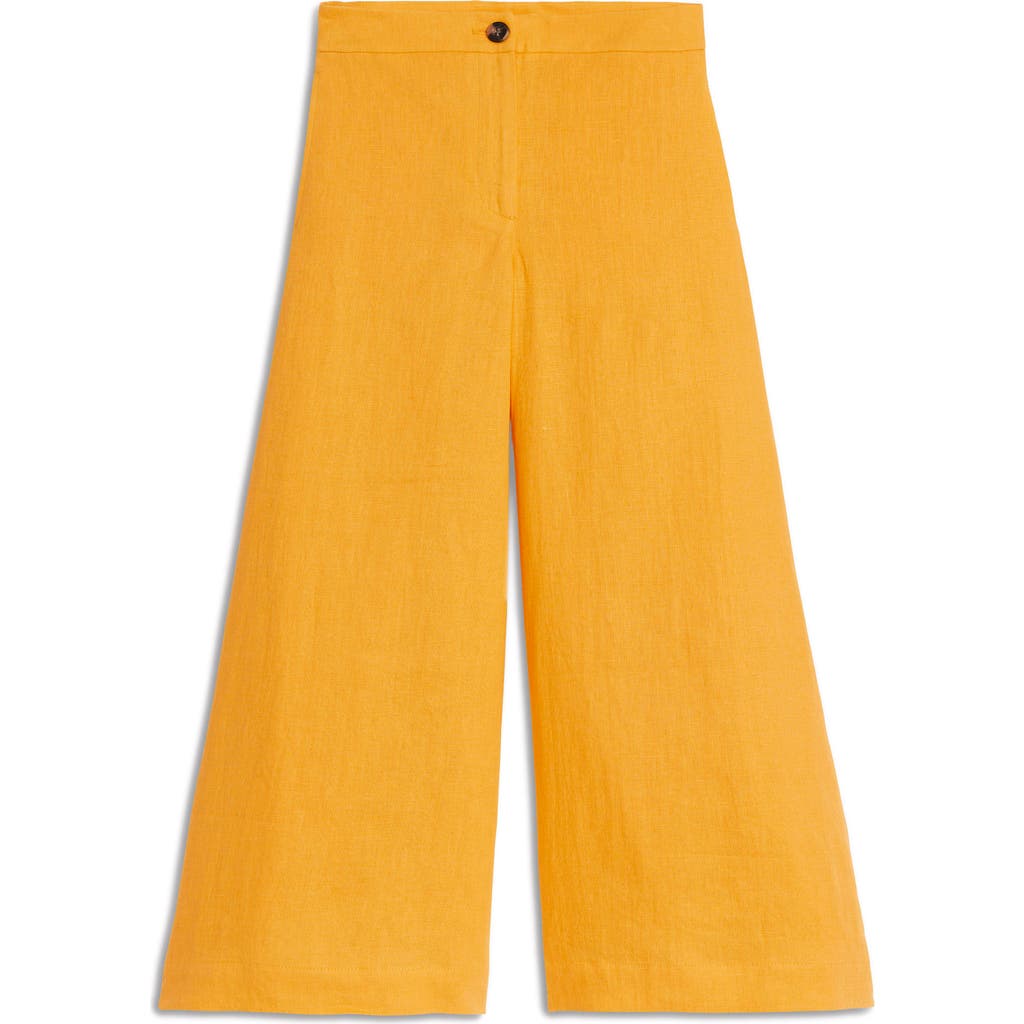 BODEN BODEN WIDE LEG CROP LINEN PANTS
