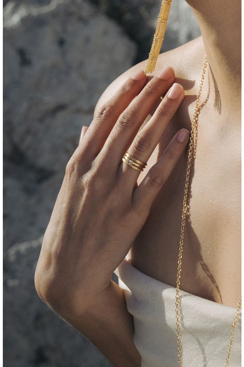 Manifesting Truth White Topaz Adjustable Ring, Alternate, color, Gold