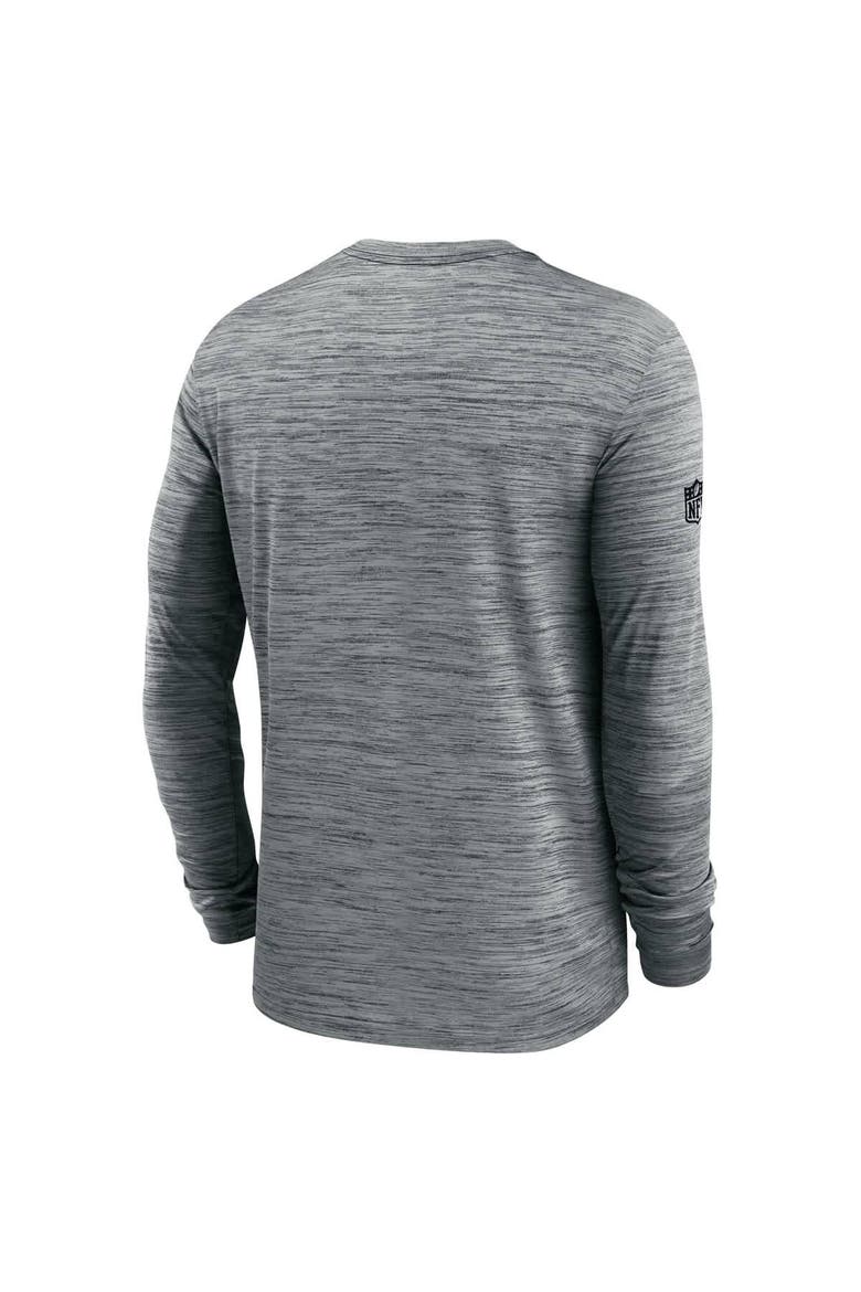 Men's Nike Gray Las Vegas Raiders Sideline Velocity Performance Long Sleeve T-Shirt, Alternate, color, Gray