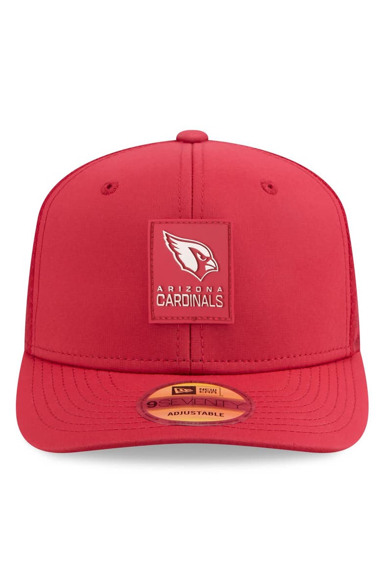 Men's New Era Cardinal Arizona Cardinals 2025 Sideline  9SEVENTY Trucker Adjustable Hat, Alternate, color, Cardinal