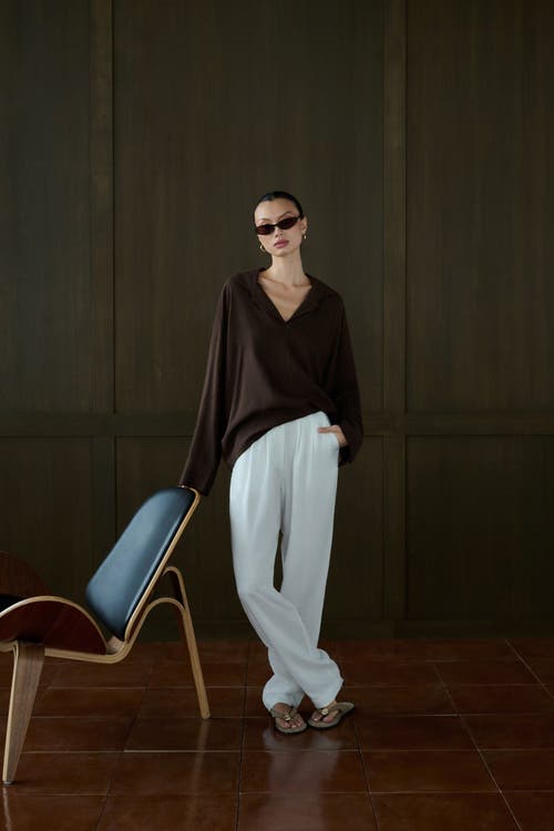 Weworewhat Kaftan Linen Top