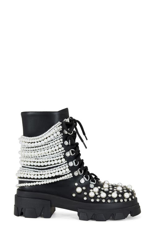 Azalea Wang Twinkley Embellished Combat Boot