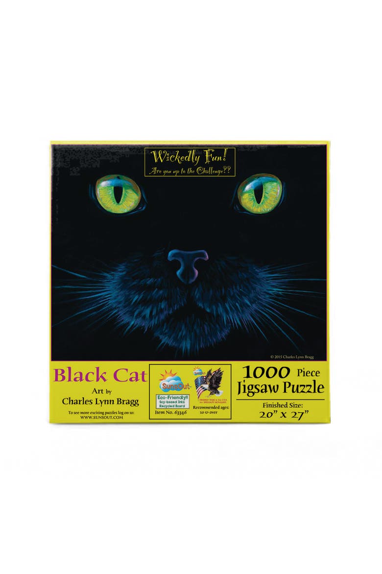 Black Cat 1000 piece Jigsaw Puzzle for Adults, Alternate, color, Multicolor