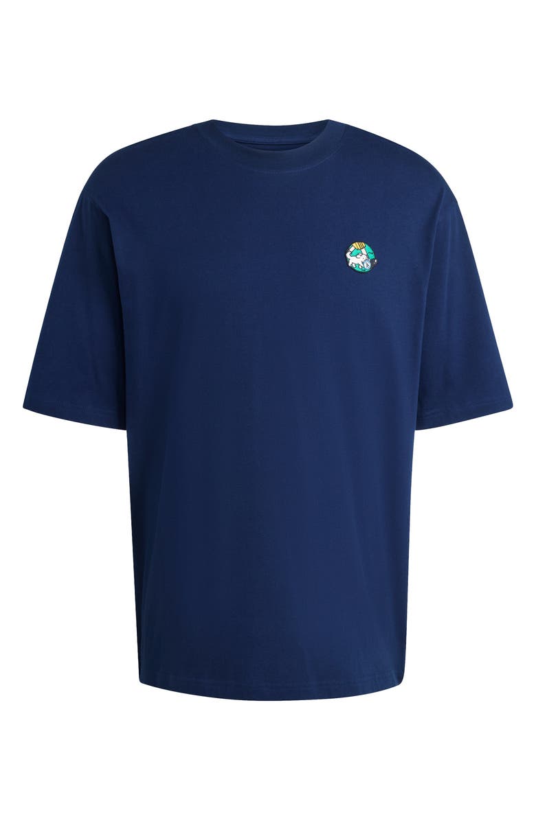 adidas Animal Pop Patch T-Shirt, Alternate, color, Night Indigo