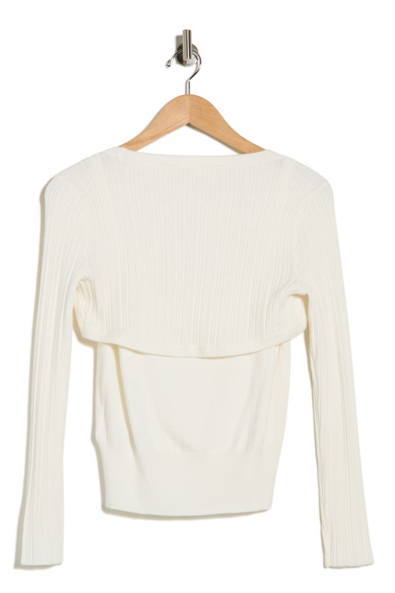 Nara Tank & Rib Shrug Set, Alternate, color, IVORY/ GOLD