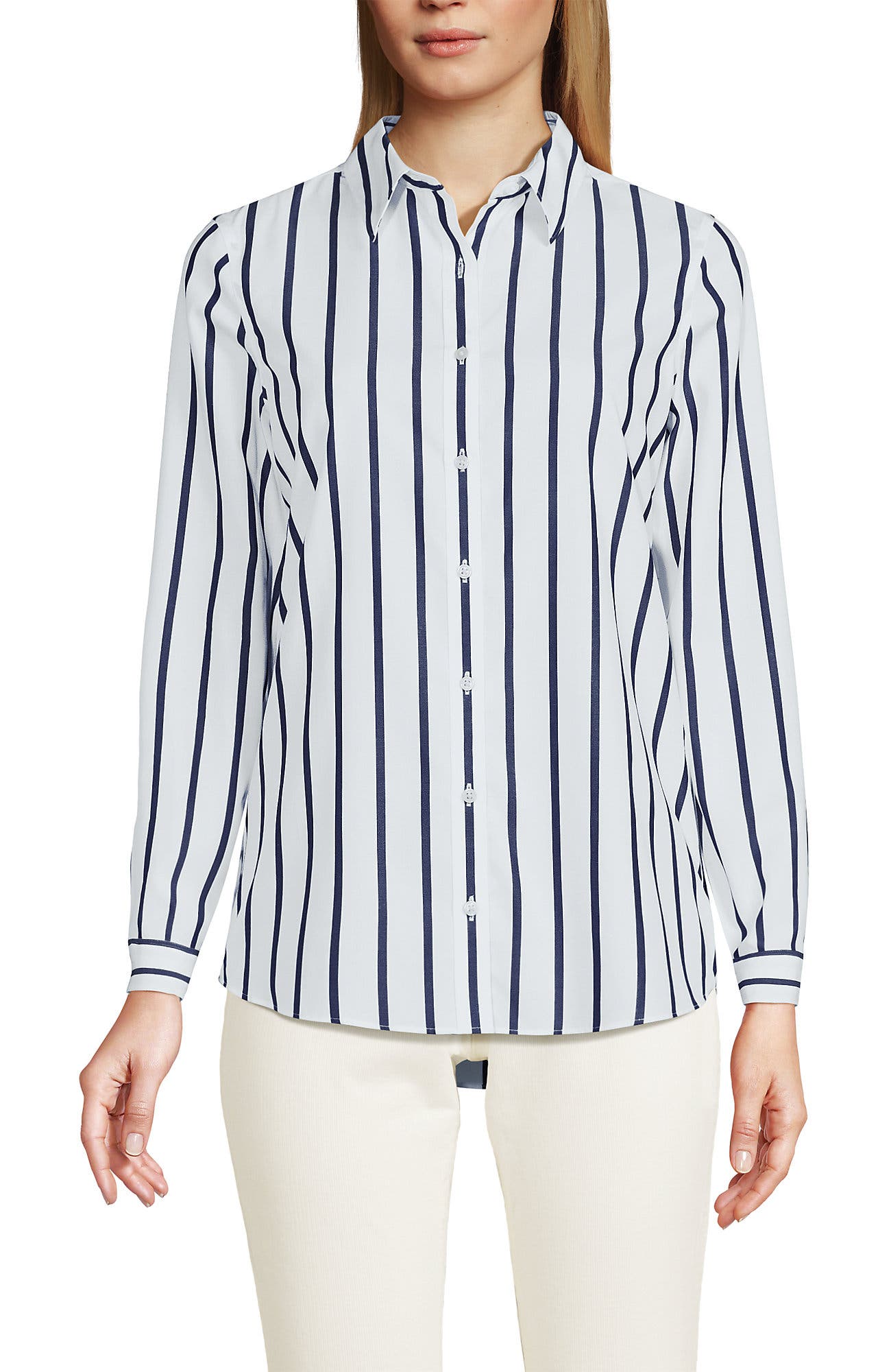 White/Navy Classic Stripe
