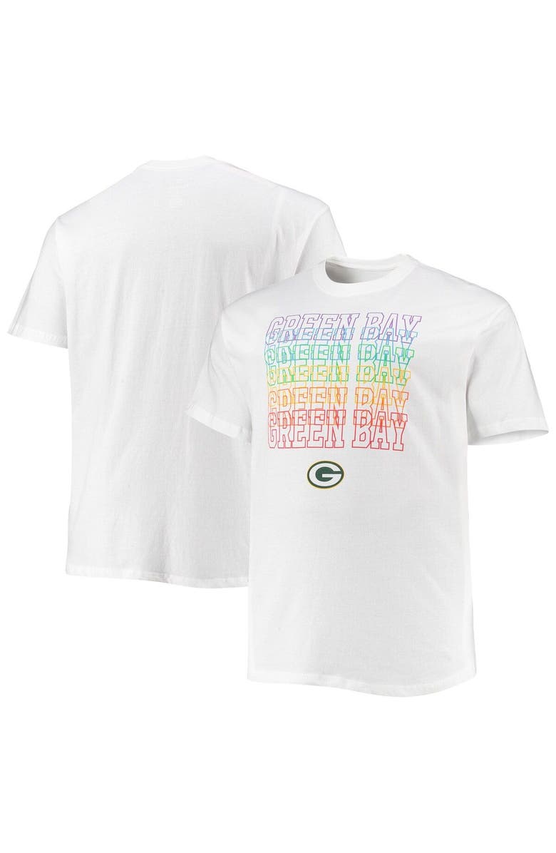 FANATICS Men's Fanatics Branded White Green Bay Packers Big & Tall City Pride T-Shirt, Main, color, 