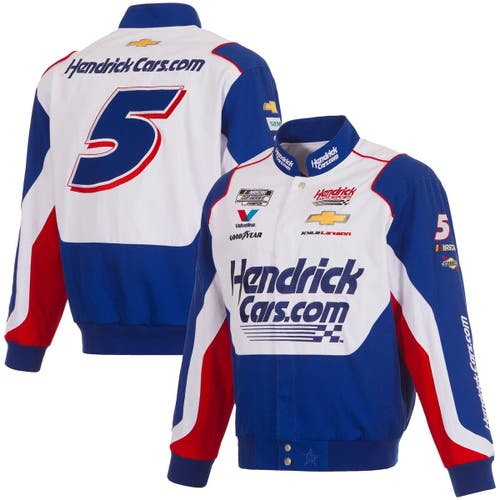 Jh Design Royal/white Kyle Larson Hendrickcars.com Full-snap Twill Uniform Jacket