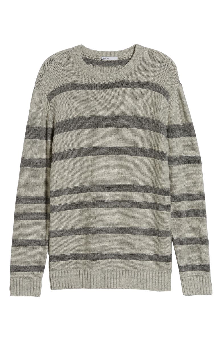 BLDWN Gilpin Stripe Linen Blend Crewneck Sweater, Alternate, color, 