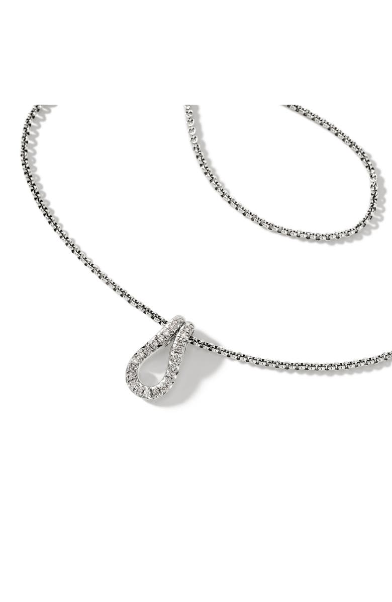 John Hardy Surf Pavé Diamond Pendant Necklace, Alternate, color, 