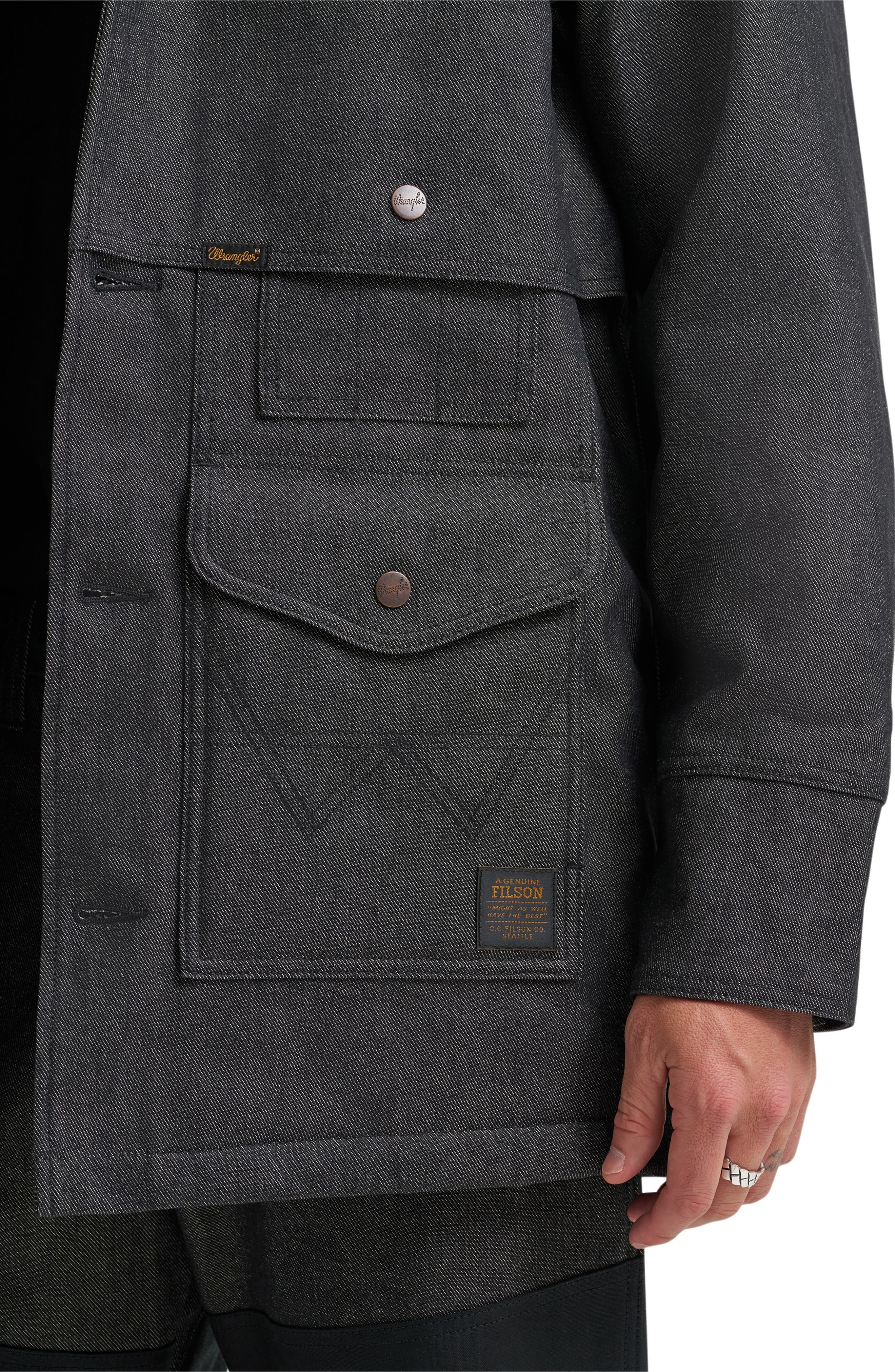 Wrangler Filson X Wrangler Genuine Shearling Collar Packer Jacket — фото 6