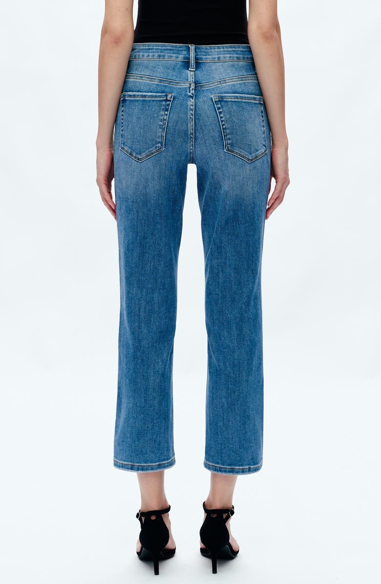 Bayeas High Waist Ankle Straight Leg Jeans, Alternate, color, Dark Blue