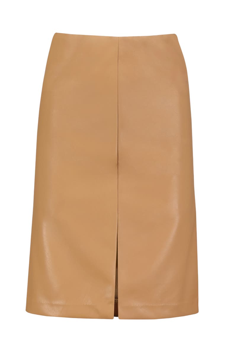 Bishop + Young Briana Faux Leather Skirt, Alternate, color, Caramel