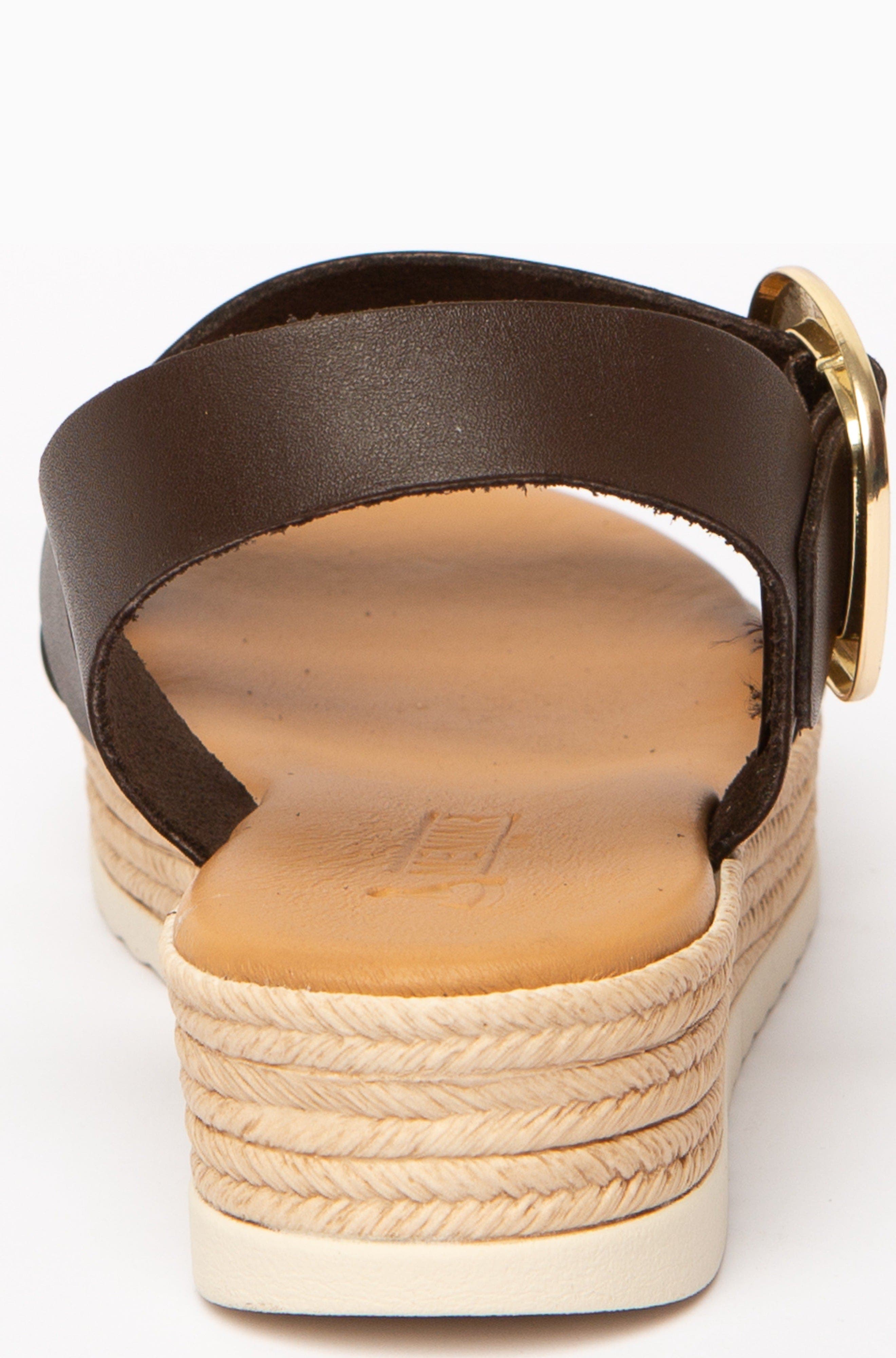 Menina Step Liena Flat Sandal, Alternate, color, Chocolate