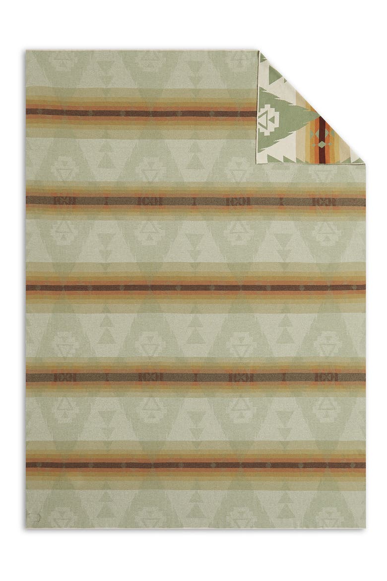 Siskiyou Geo Print Throw Blanket, Alternate, color, SAGE