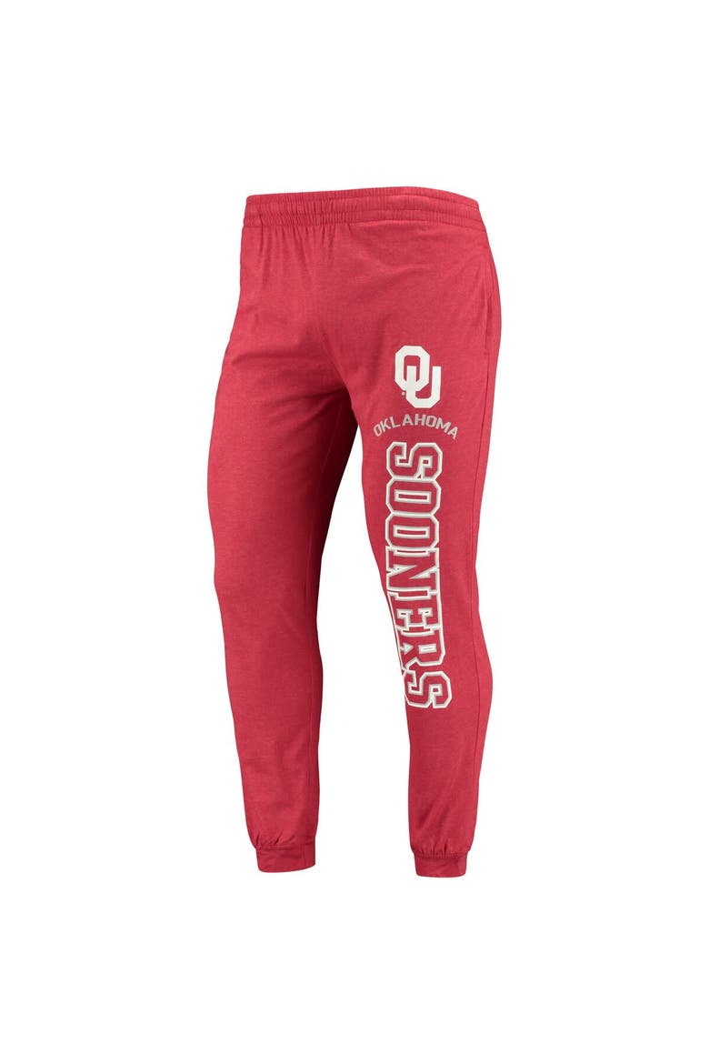 Men's Concepts Sport Crimson/Heather Charcoal Oklahoma Sooners Meter Long Sleeve Hoodie T-Shirt & Jogger Pajama Set, Alternate, color, Crimson