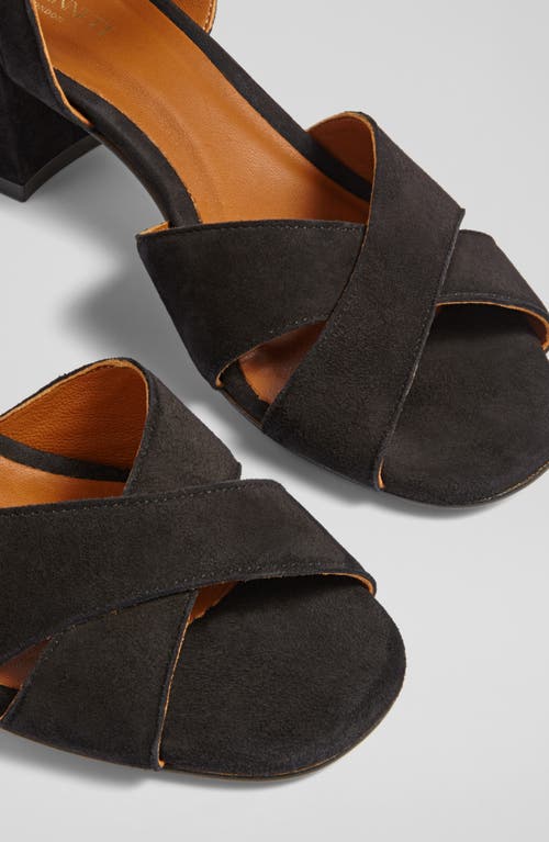 Lk Bennett Alba Cross Front Sandal In Black