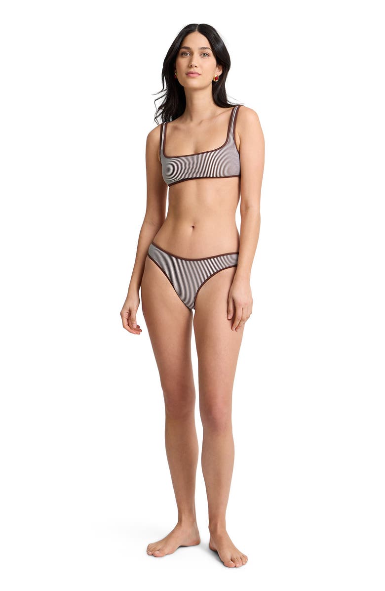 Onia Milly Bikini Brief Bottom, Main, color, Brown/White