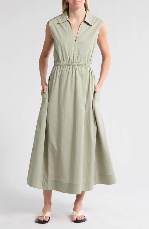 Joan Sleeveless Poplin A-Line Dress
