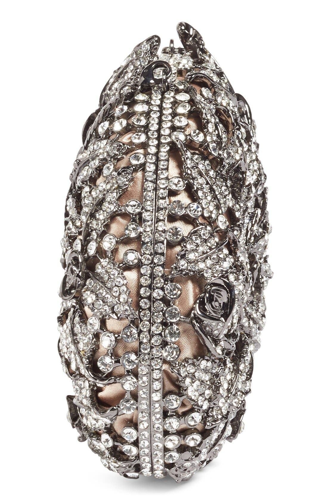 ZZDNU Natasha Couture Natasha Couture Crystal Rose Minaudière, Alternate, color, 
