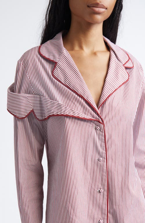 Monse Deconstructed Pajama Top In Multi