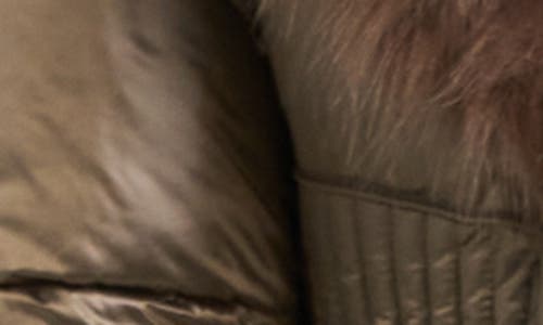 Noize Gigi-el Faux Fur Trim Hooded Parka In Brown