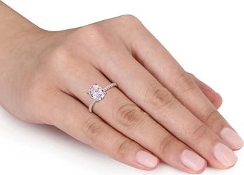 14K Yellow Gold Created Moissanite Engagement Ring
