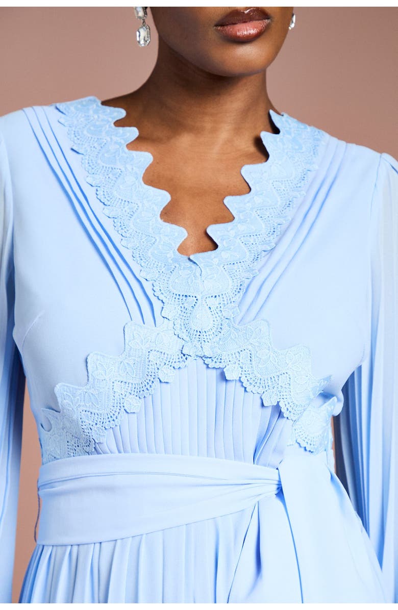 Coast Pleated Leg Tie Waist Jumpsuit, Alternate, color, Cornflower Blue