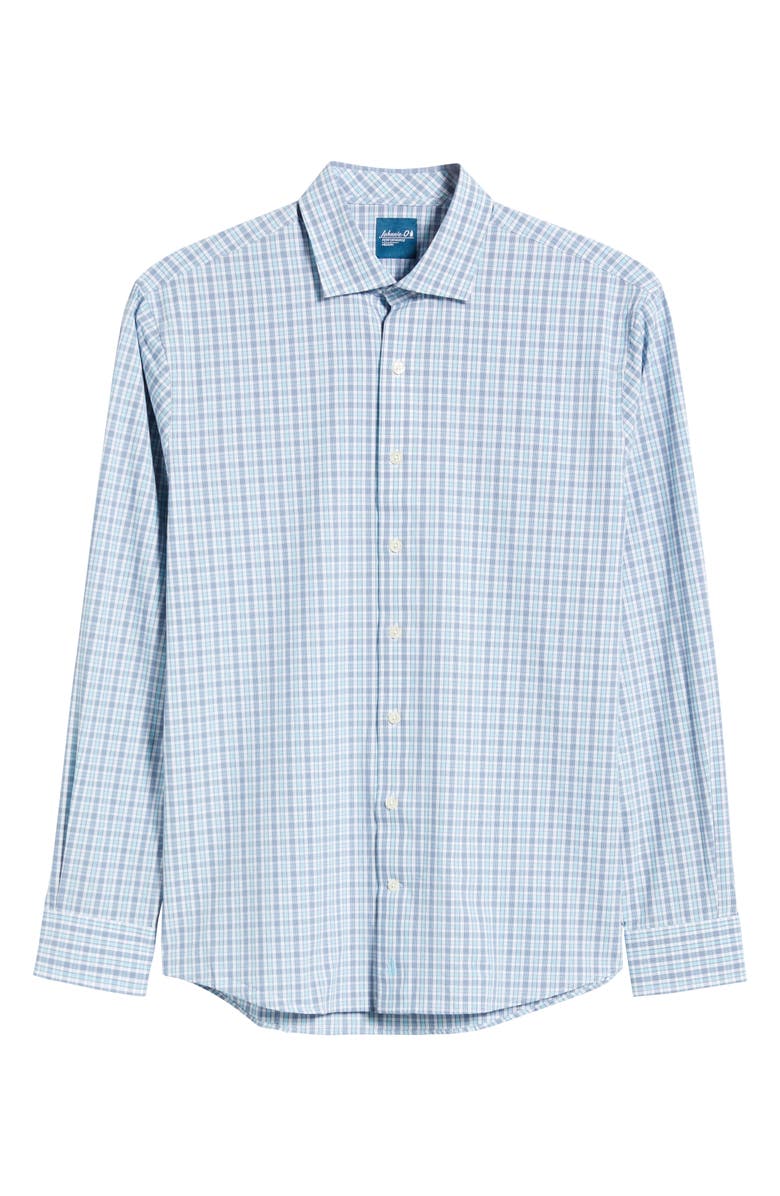 johnnie-O Morse Check Everyday Performance Button-Up Shirt, Alternate, color, 