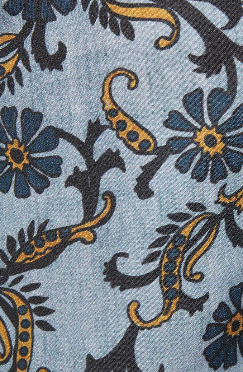 Topshop Paisley Frill Top, Alternate, color,