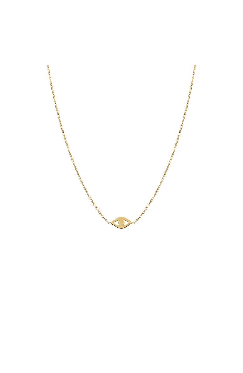 BY ADINA EDEN Mini Solid Evil Eye Necklace 14K, Main, color, 14K Gold