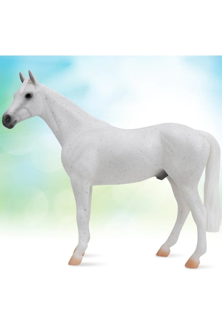 The Freedom Series Fleabitten Grey Thoroughbred, Alternate, color, White