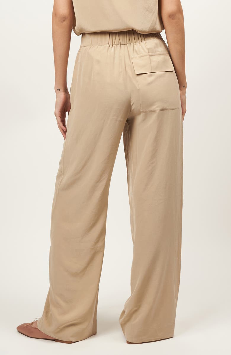 Equipment Allira Tie Waist Wide Leg Silk Pants, Alternate, color,