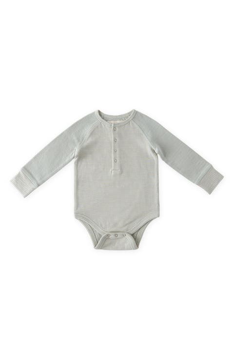 Sailor Stripe Raglan Sleeve Organic Cotton Bodysuit (Baby)