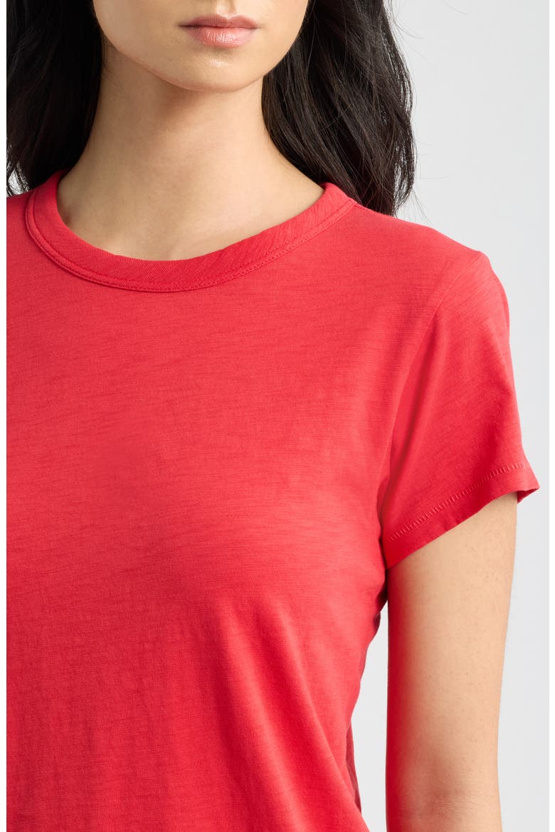 The Slub Cotton T-Shirt, Alternate, color, RED