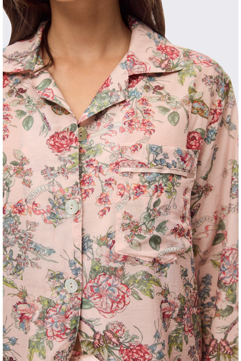 Layla Cotton & Silk Pajamas, Alternate, color, PINK