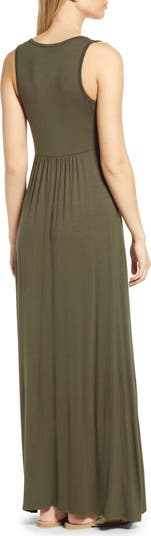 V-Neck Jersey Maxi Dress