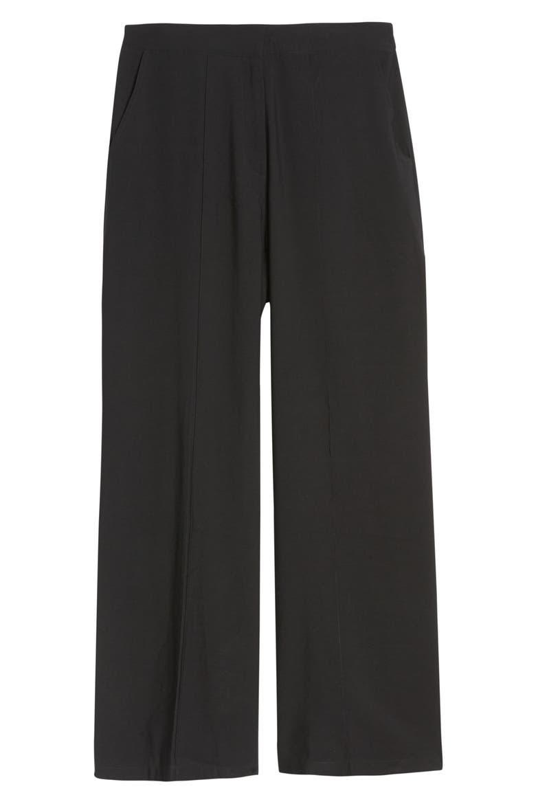 High Waist Wide Leg Pants, Main, color, BLACK