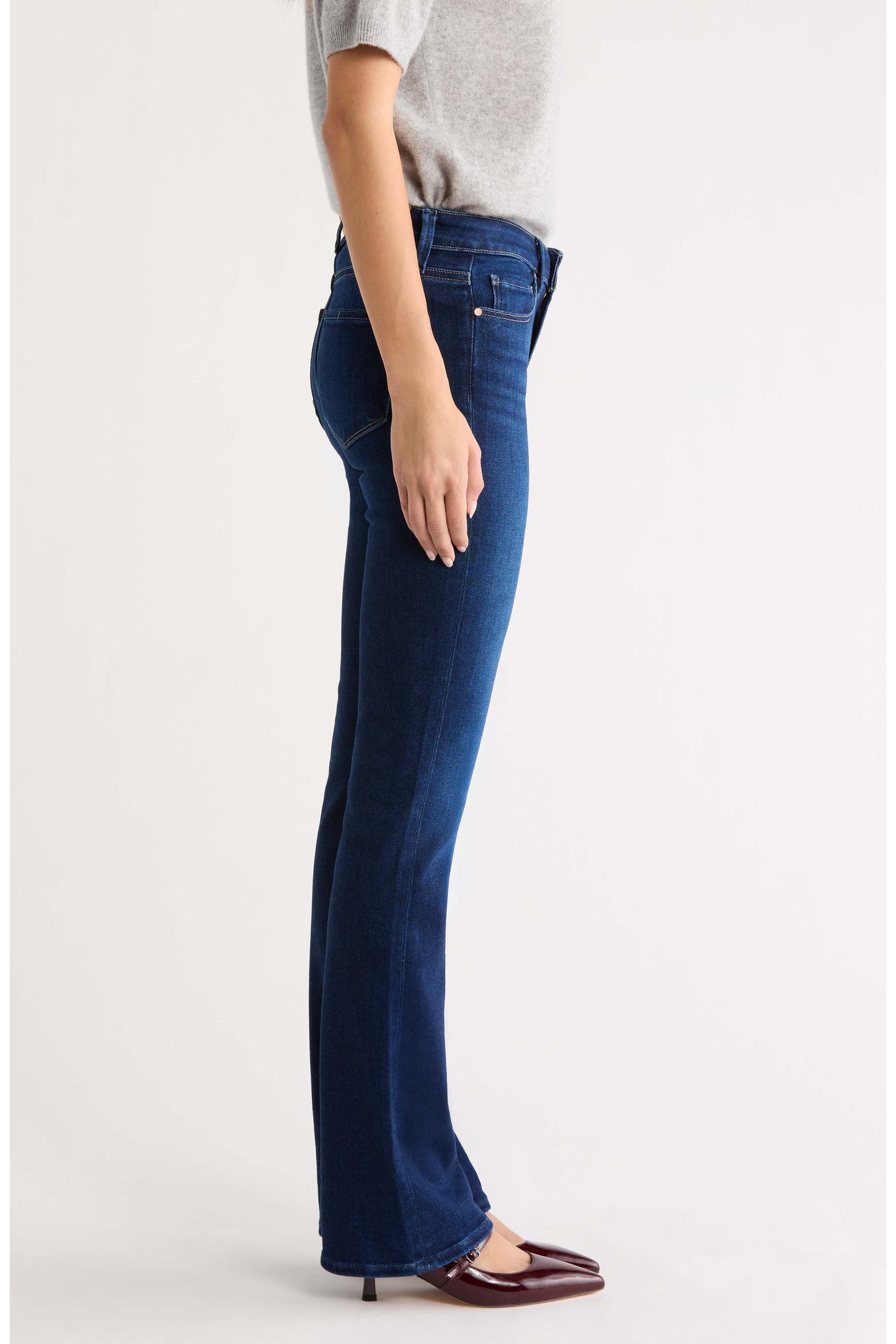 Manhayyan High Rise PAIGE Manhattan High Waist Bootcut Jeans (Women) | Nordstrom