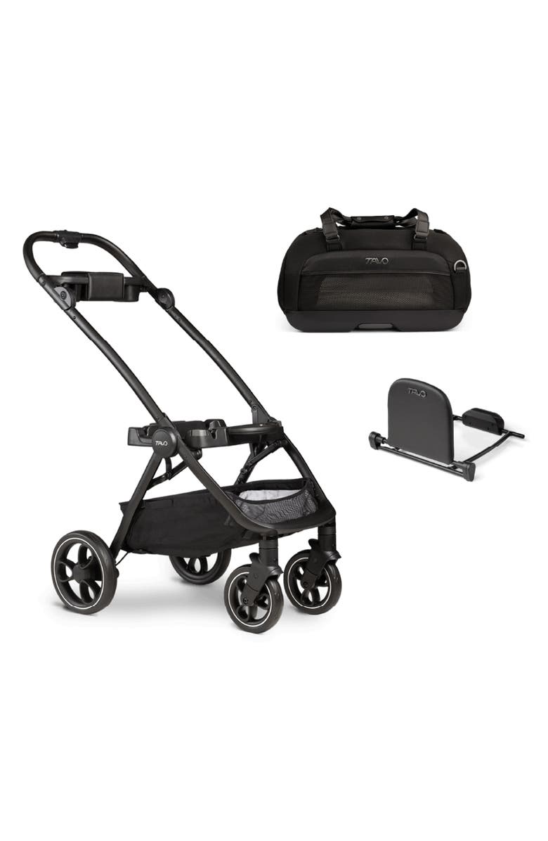 TAVO PETS Dupree II Carry-On Pet Car Seat & Roscoe Pet Stroller, Alternate, color, Onyx